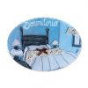 Placa para puerta de Dormitorio Azul