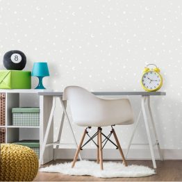 papel pintado estrellas gris infantil habitacion pared decoracion infantil over the rainbow