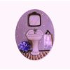 placas para puertas de casa baño lavamanos morado